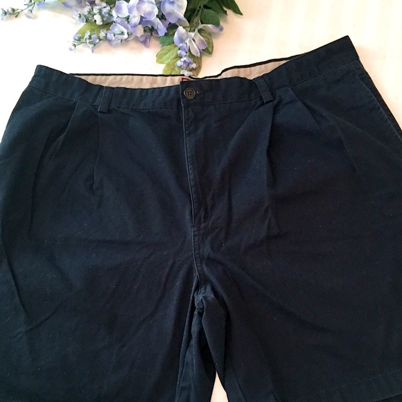 Chaps Navy Classic Chino Shorts (40) - Picture 1 of 9